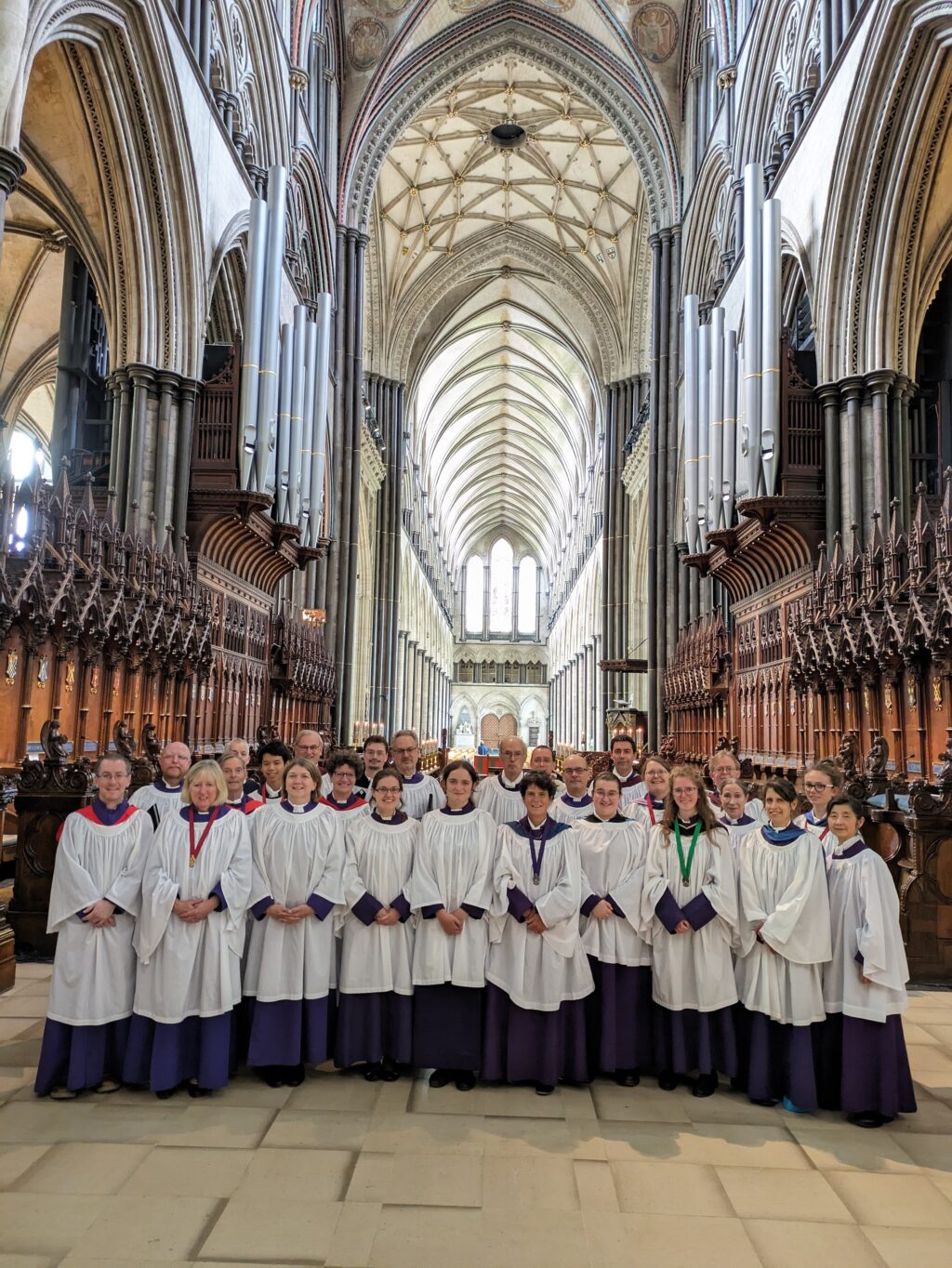 The choir at Salisbury Cathedral, August 2023